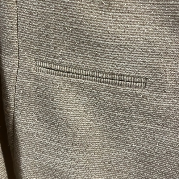 Forever 21 Glitter Sparkle White Cream Blazer Jacket XS - Picture 4 of 12